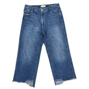 DL1961 Hepburn High Rise Wide Leg Crop Jean Women’s 33 Goldfield Medium Blue